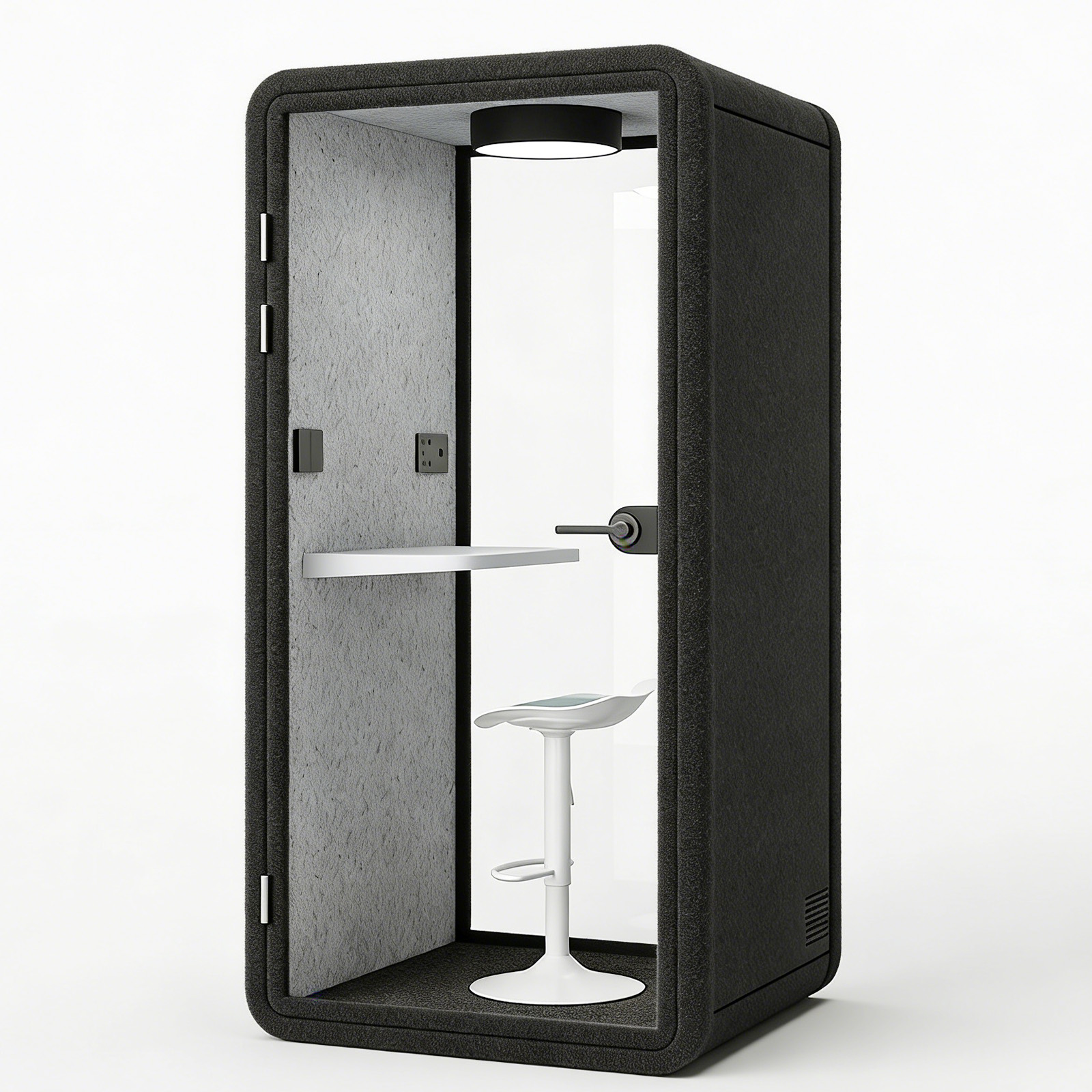 Modern Tool-Free DIY Assembly Aluminum Alloy Acoustic Cabin | 1-Hour Install Modular Soundproof Office Pod for Call Centers Open