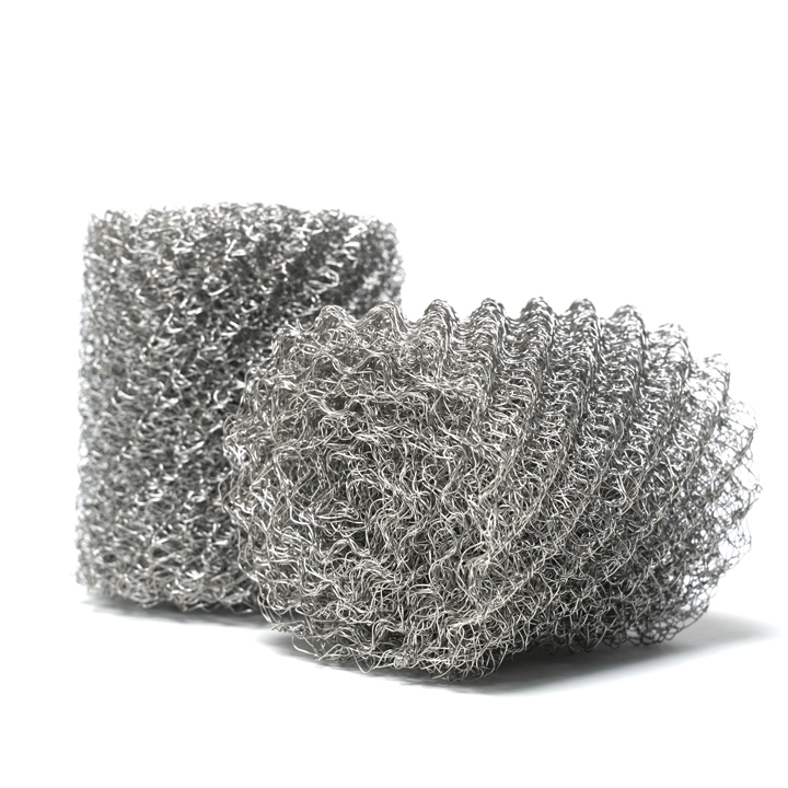 Stainless Steel Compressed Knitted Wire Mesh Filter Cylinder Custom Muffler Element for Exhaust &amp; Pneumatic System