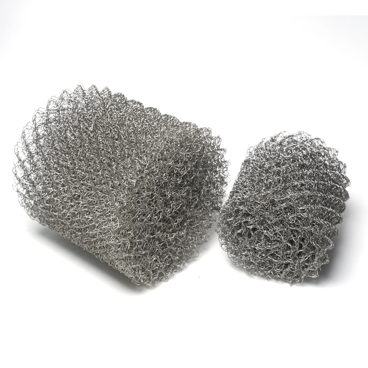 Stainless Steel Compressed Knitted Wire Mesh Filter Cylinder Custom Muffler Element for Exhaust &amp; Pneumatic System