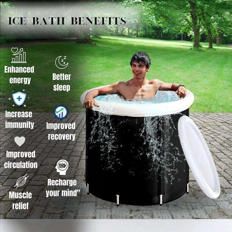Large Capacity Sturdy Reinforced Recovery Pod Bathtub Cold Plunge Tub for Personal Training and Outdoor Camping Spa
