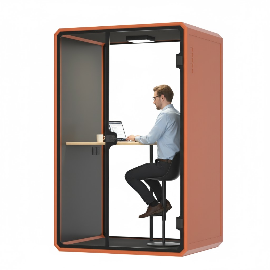 Custom High-Quality Napping Office Work Study Modular Pod with Ventilation and Power Supply
