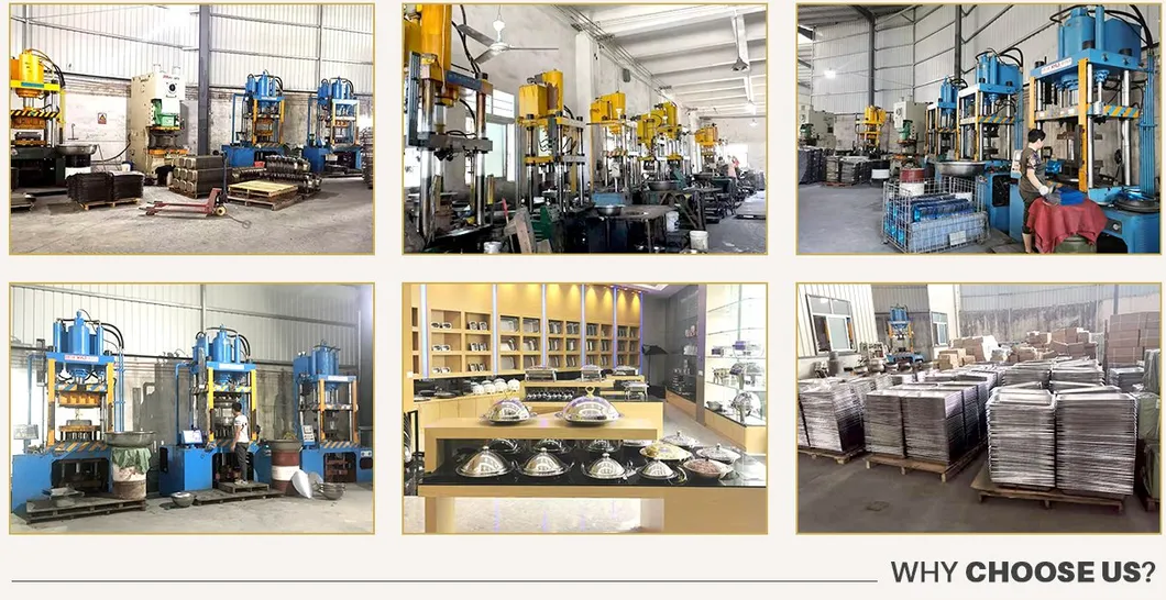 Commercial Modern Round 6L Luxury Golden Gold Buffet Ware