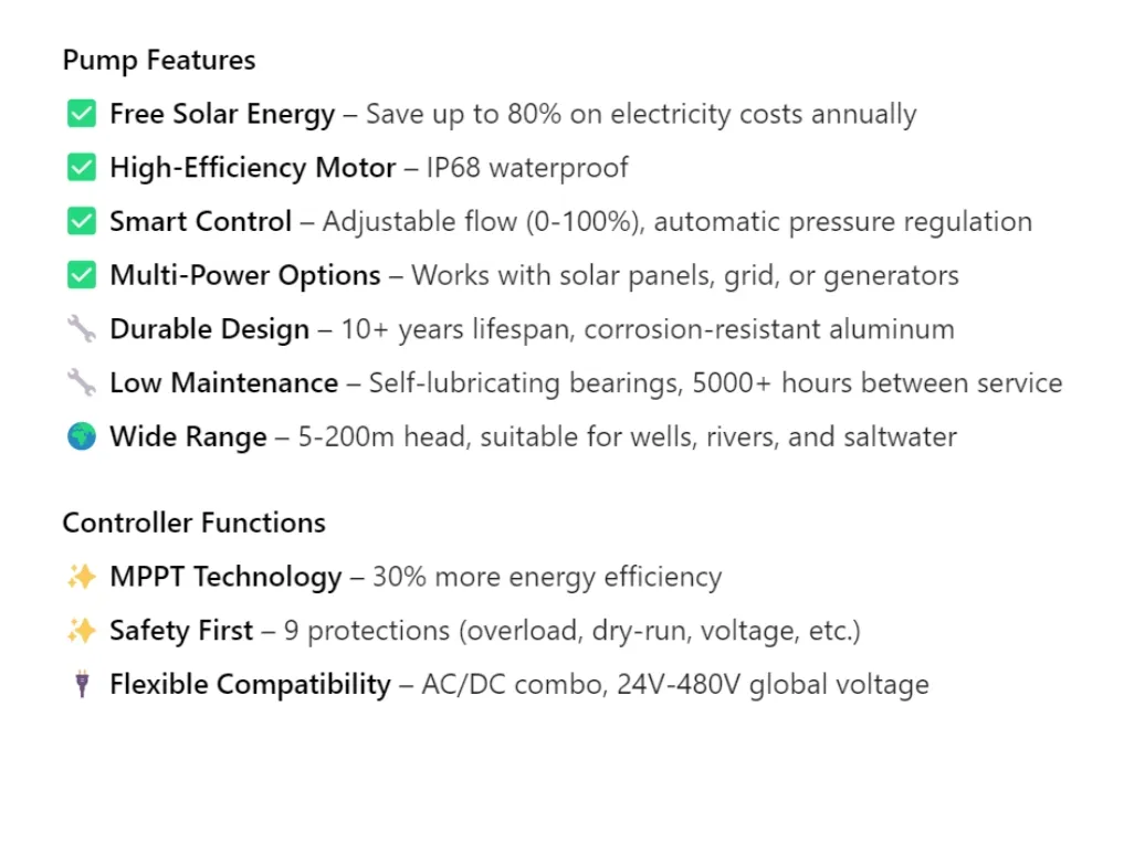 Solar Emergency Water Pump 800W