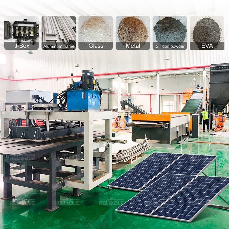 Professional Photovoltaic Solar Panel Recycling Equipment High Efficiency Waste PV Module Recycling Machine