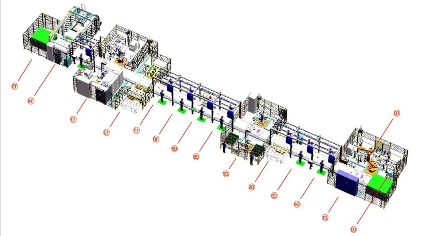 Power 32700 Cell Solar Storage Lithium Battery Pack Automatic Assembly Line