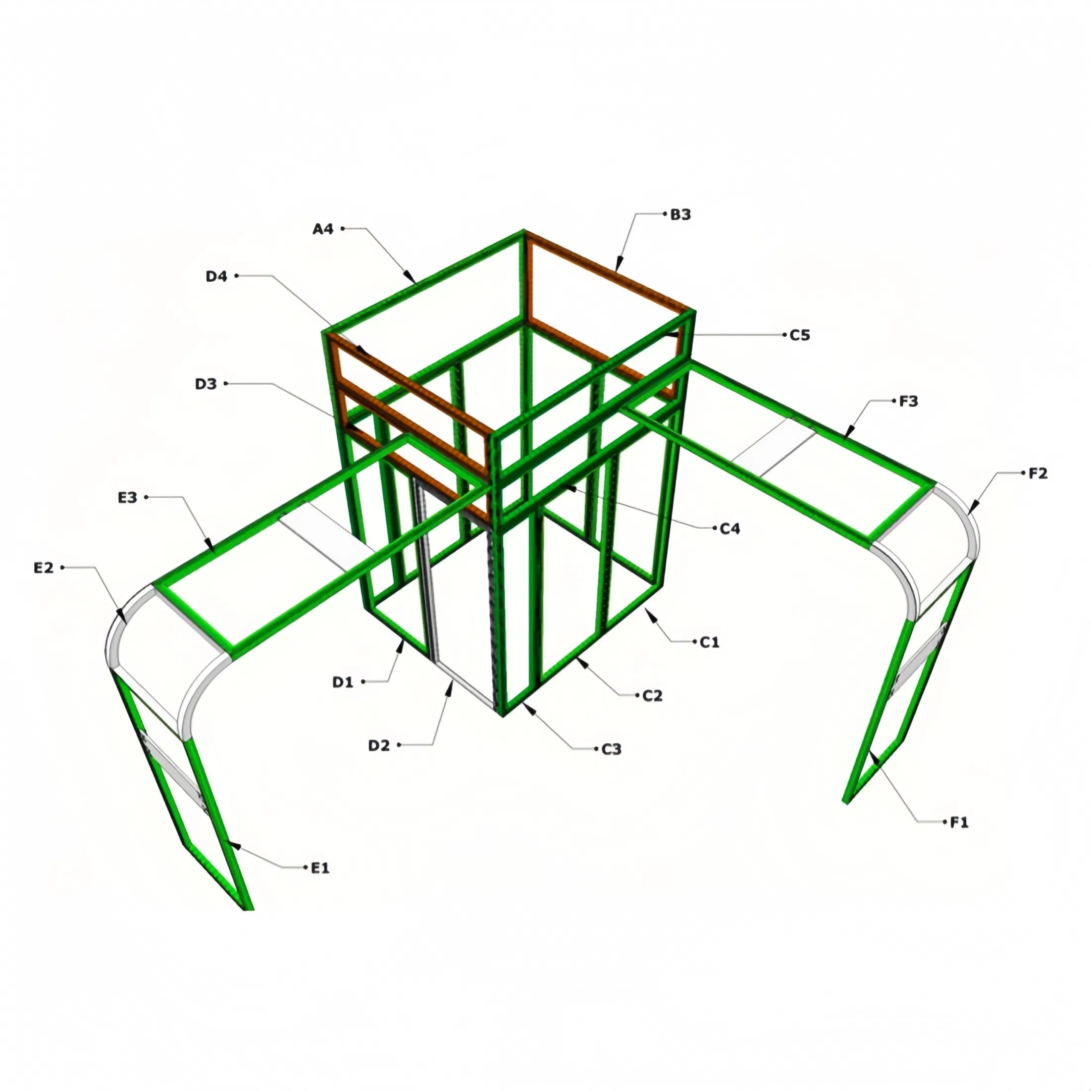Aluminum Exhibition Booth Smart 62 Frame