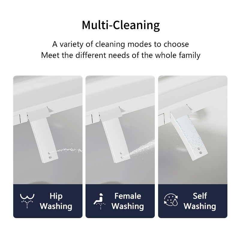 Smart Heated Toilet Seat Ipx4 Waterproof Automatic Bidet Cover Dual Self Cleaning Nozzle Intelligent Toilet Lid