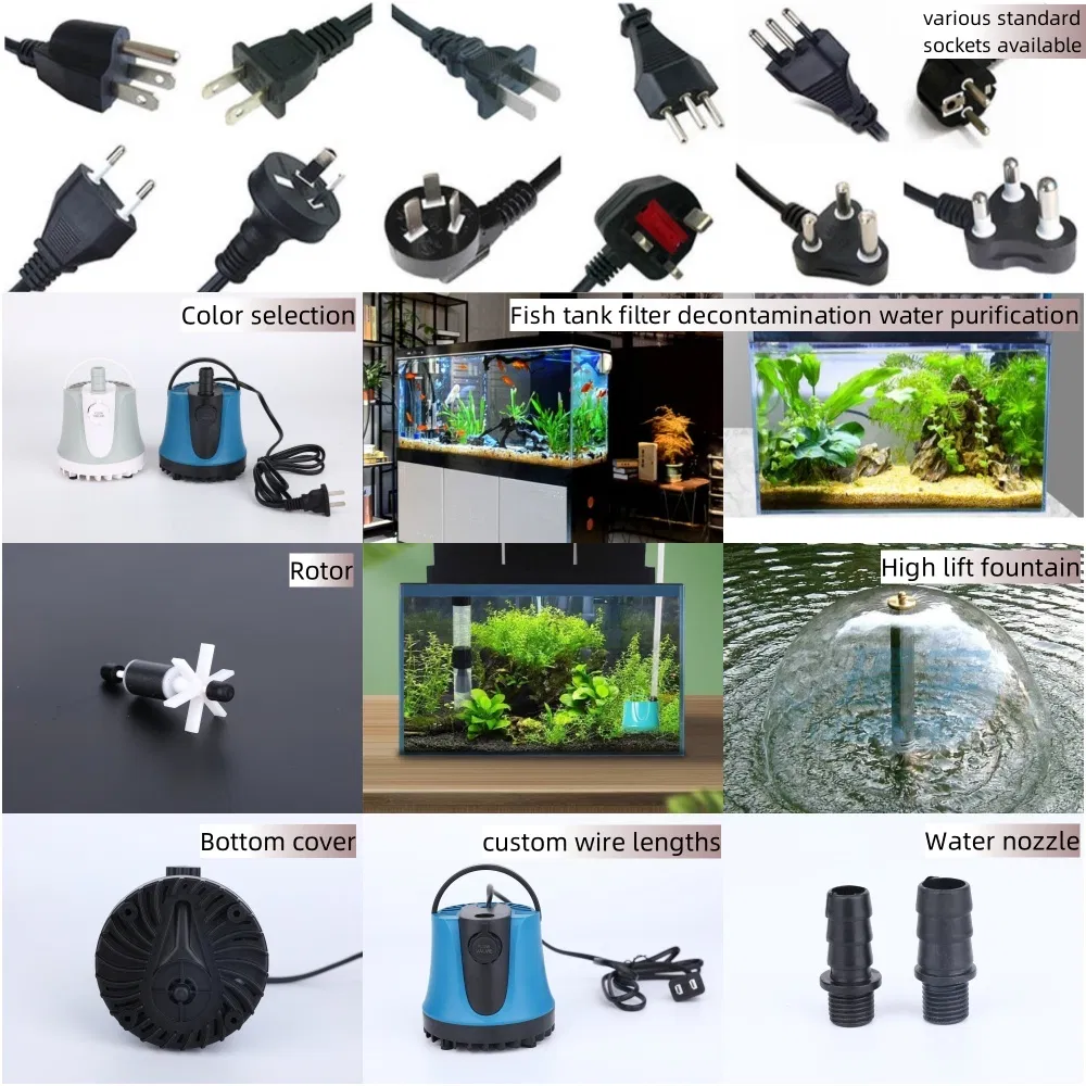 Aquarium Water Pump for Feces Suction and Water Exchange Solar Portable Pump