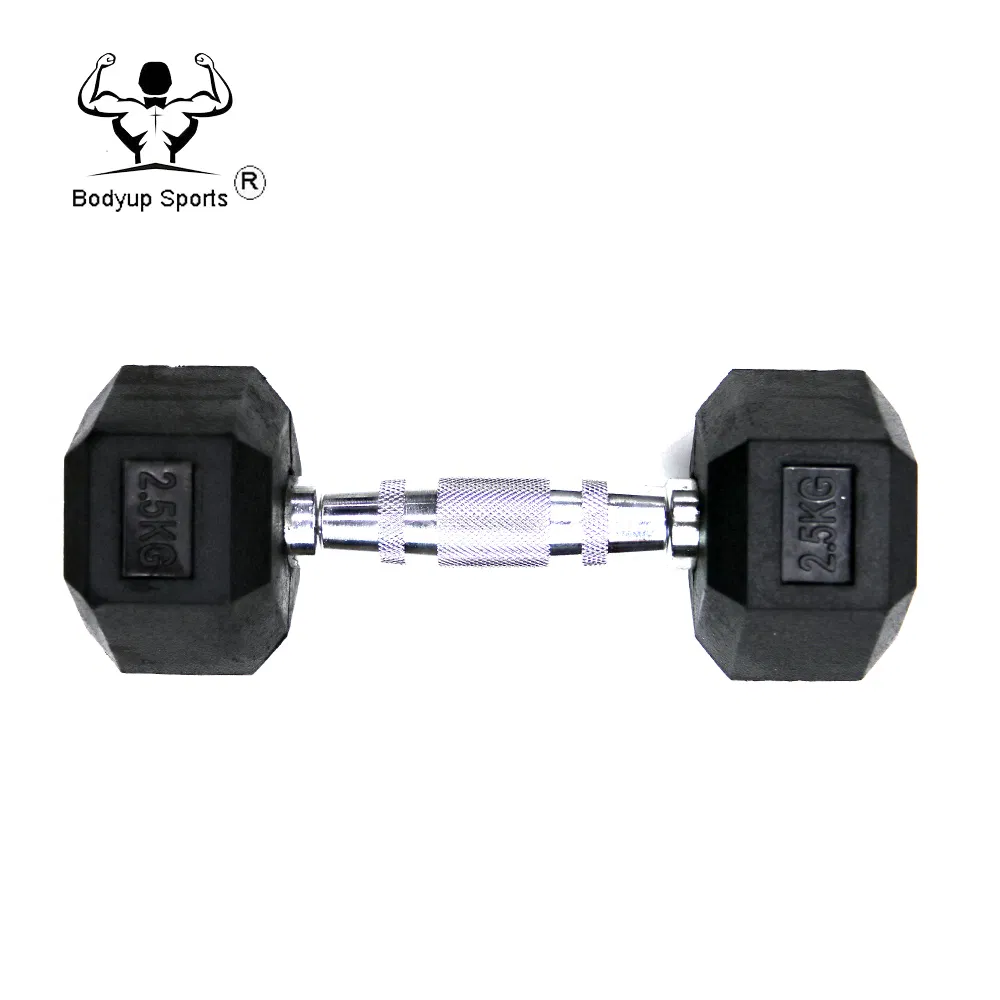 Rubber Hex Dumbbell for Training Gym Commercial Fitness Equipment