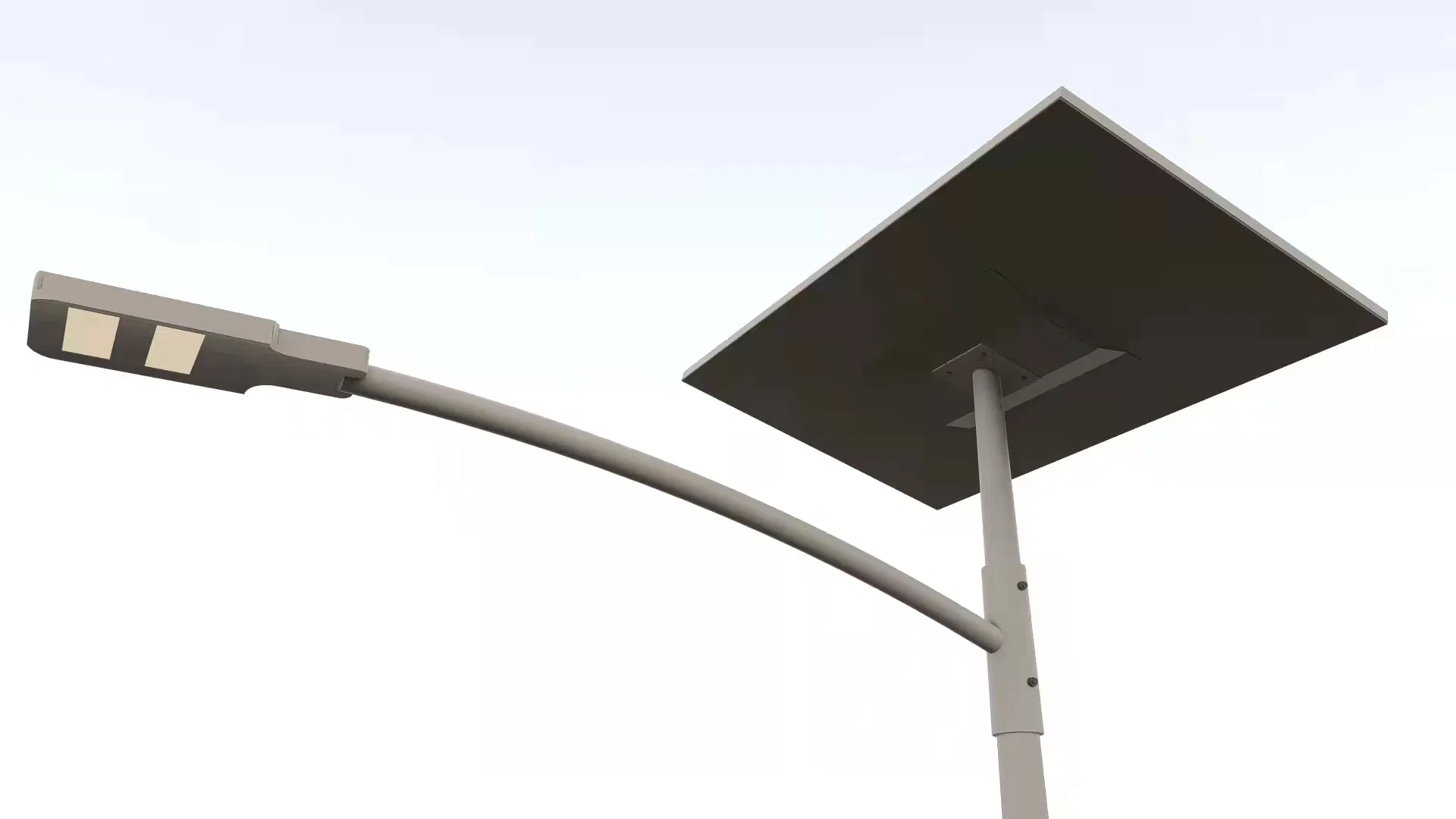 Warranty 5 Years Easy Installation 100 Watt Solar LED Street Lighting Light with Q235 Pole PV Panel Junction Box