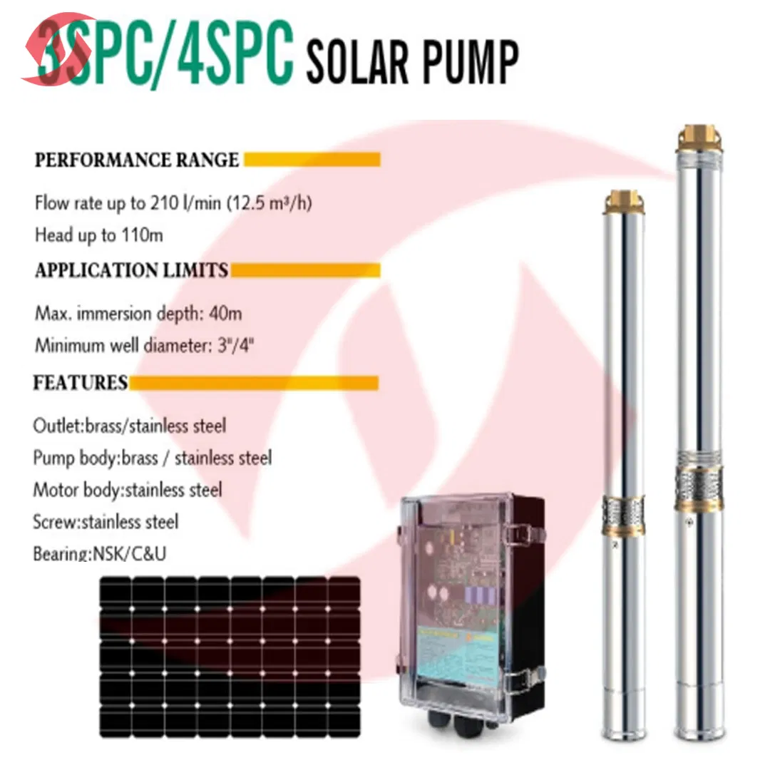 AC/DC Submersible Solar Powered Hybrid Water Pump Deep Well System for Garden Home Irrigation