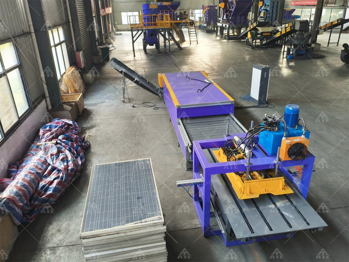 Solar Panel Recycling Production Line PV Solar PV Panel Disassembly Machine