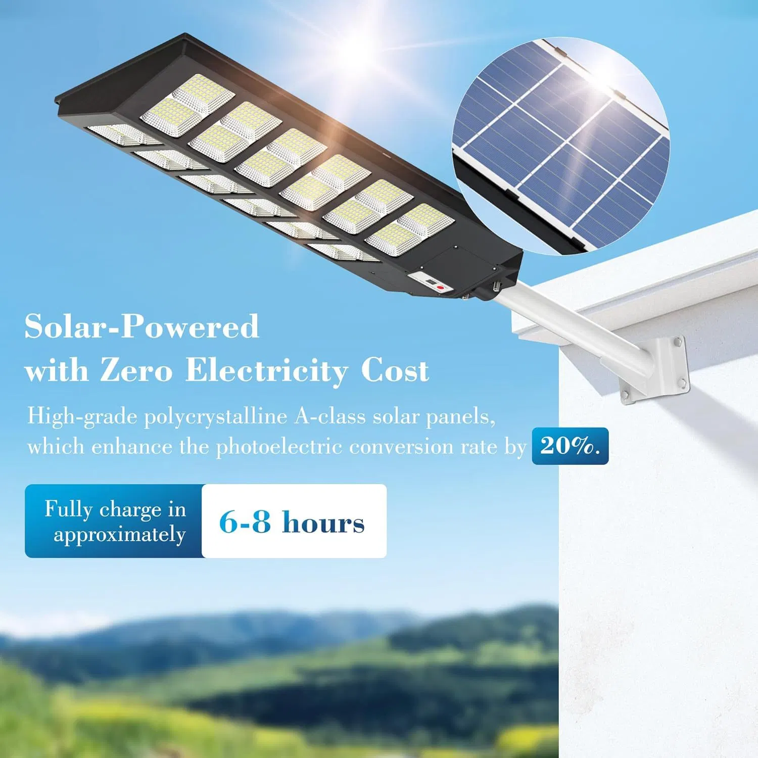 All-in-One 50W Solar Street Light Easy Installation for Gardens