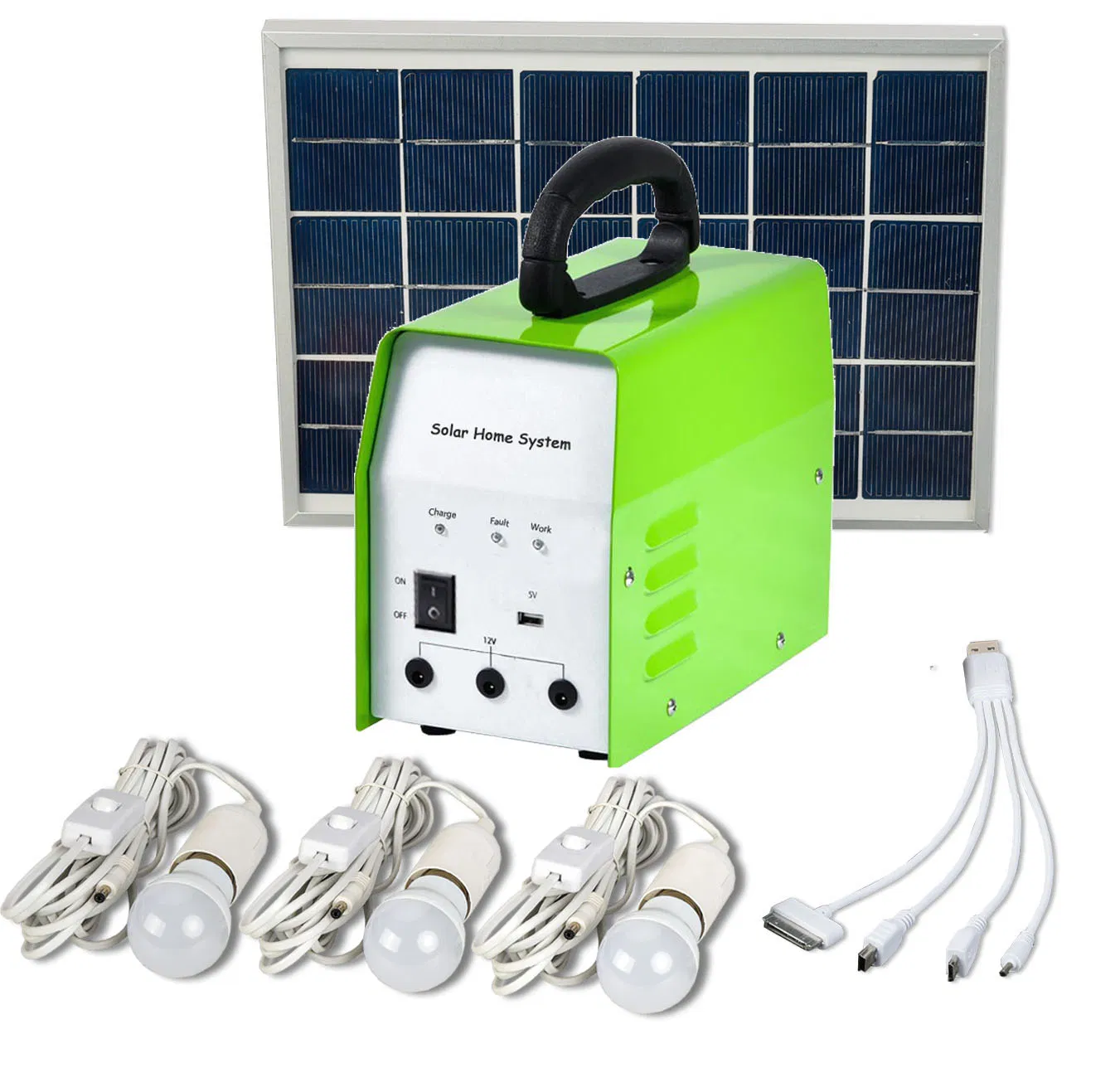 Portable Solar Power System with Solar Panels, Solar Inverter, Solar Battery, Solar Controller