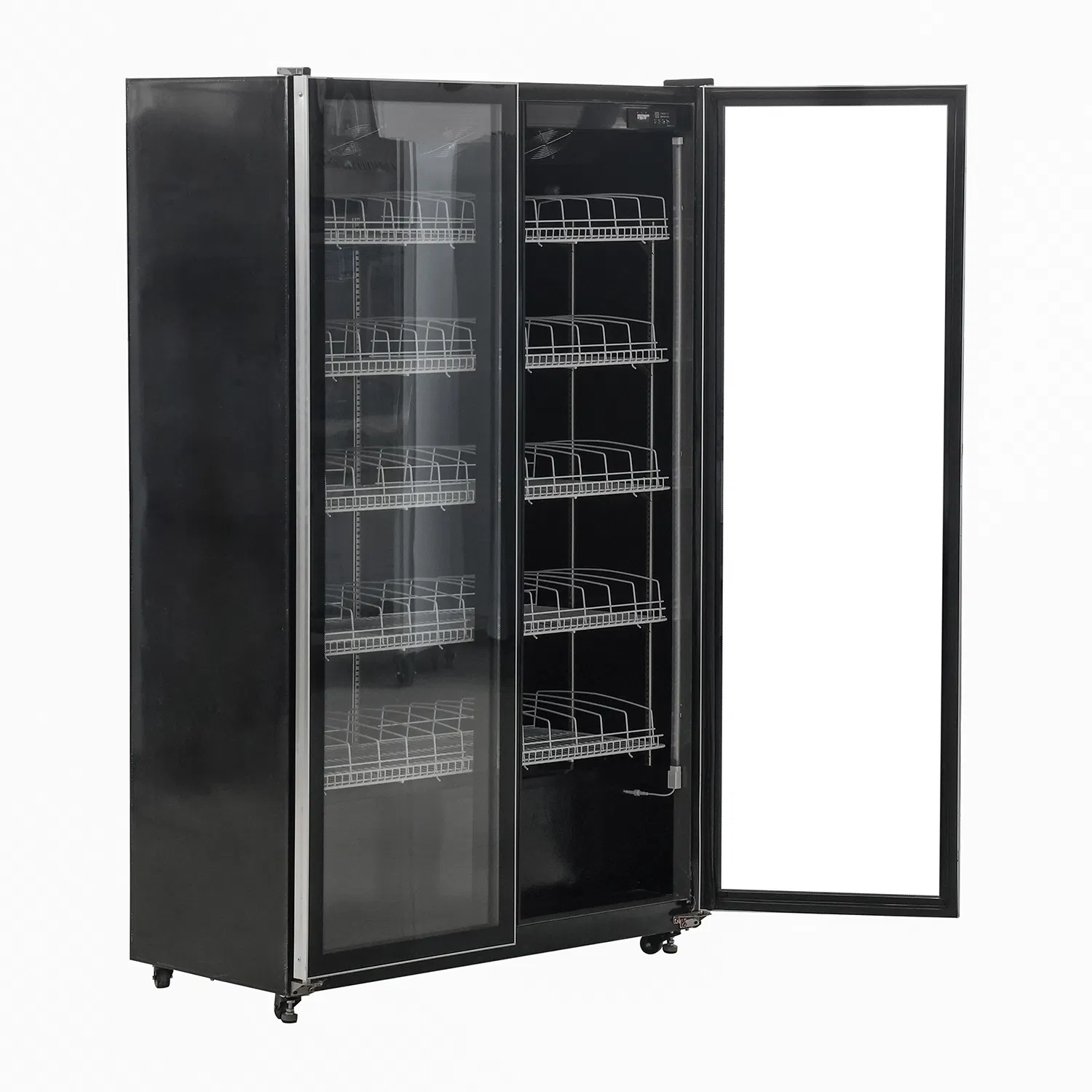 Commercial Vertical Wine Beverage Cooler Refrigerator Glass Door Display Showcase Refrigerator