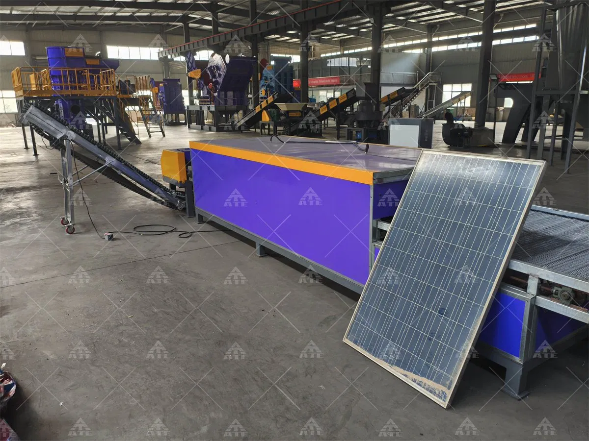 Solar Panel Recycling Production Line PV Solar PV Panel Disassembly Machine