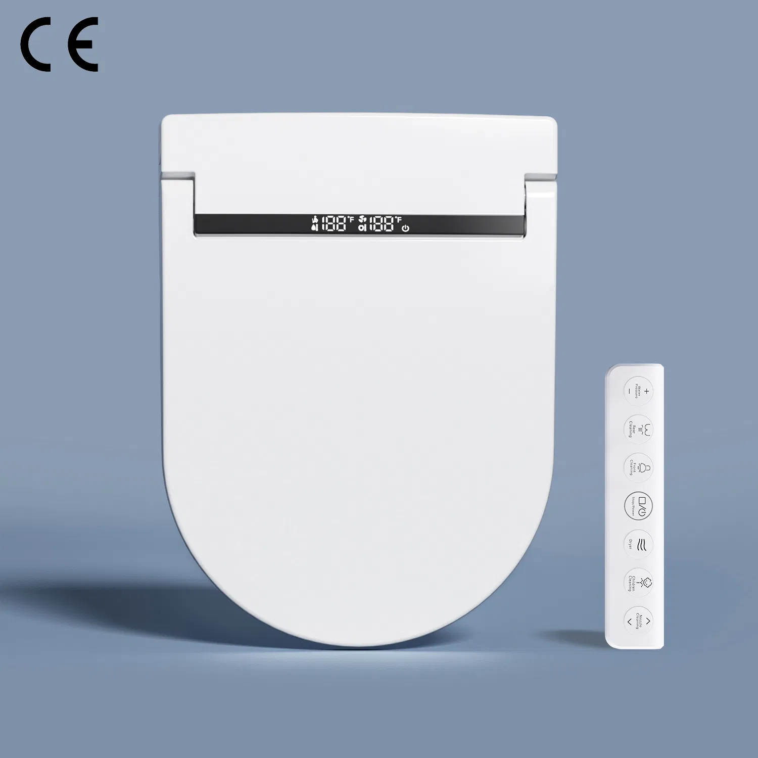 Smart Heated Toilet Seat Ipx4 Waterproof Automatic Bidet Cover Dual Self Cleaning Nozzle Intelligent Toilet Lid