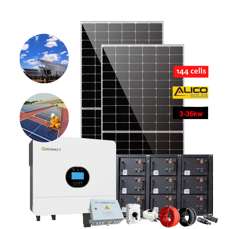 New Solar Power Panel System 30kw 3p for Air Conditioner Pump Freezer