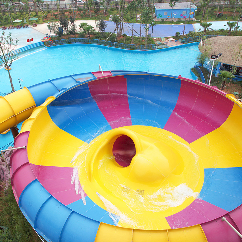 Commercial Amusement Space Bowl Slide Aqua Water Equipment Park with Fiberglass Large Slide