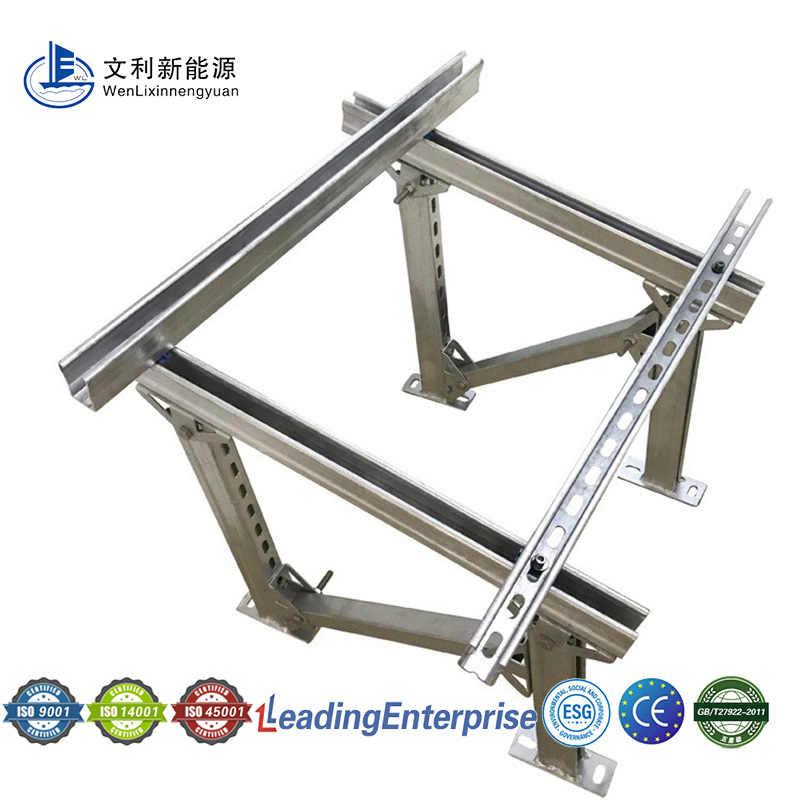 Factory Direct Flat Roof U Channel Photovoltaic Bracket Solar Mounting Easy Install and Quick Assembly for PV Panels