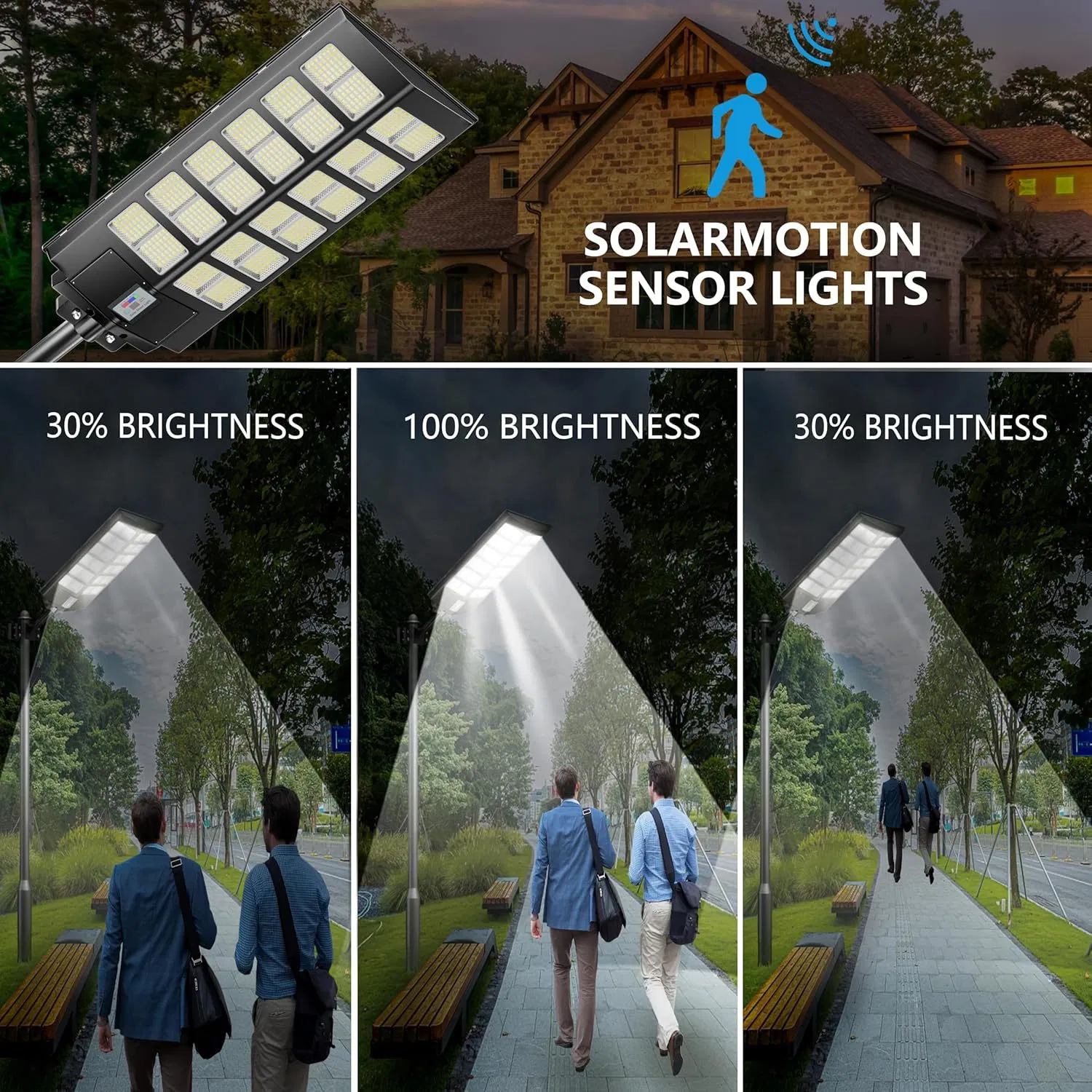 All-in-One 50W Solar Street Light Easy Installation for Gardens