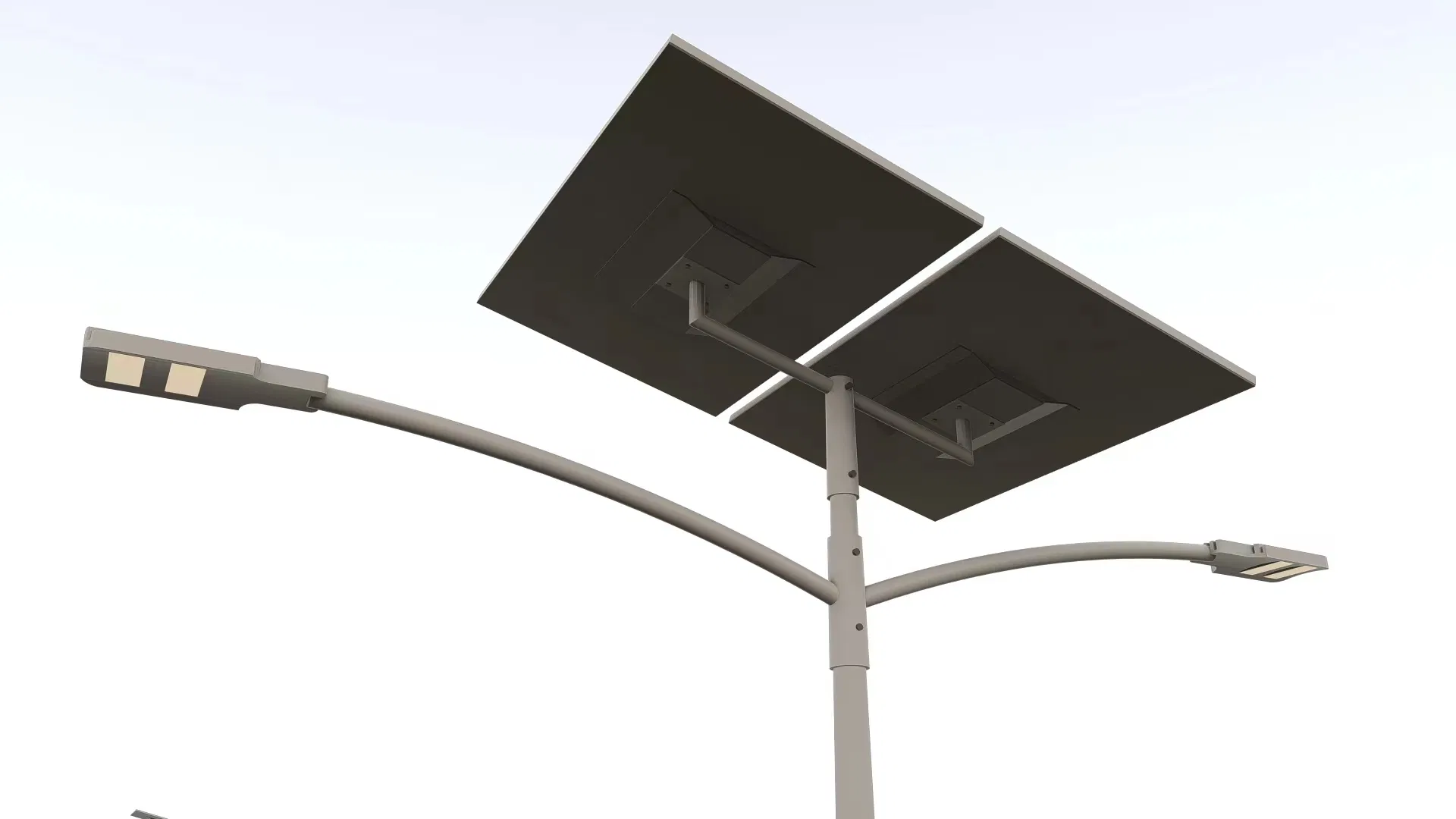 Warranty 5 Years Easy Installation 100 Watt Solar LED Street Lighting Light with Q235 Pole PV Panel Junction Box