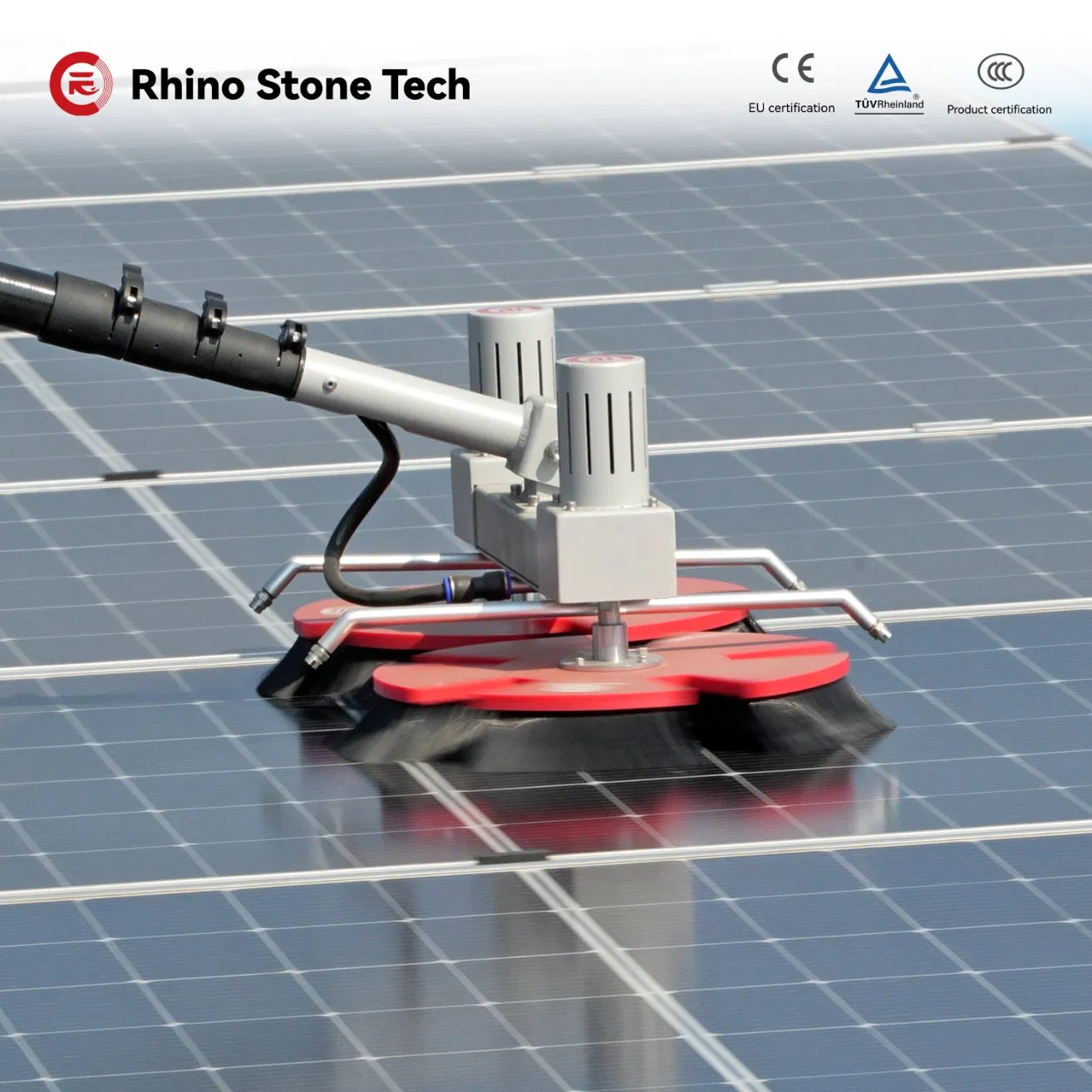High-Tech Anti-Obstacles High-Pressure Washer for Solar Panels Cleaning, Best Maintenance Solution