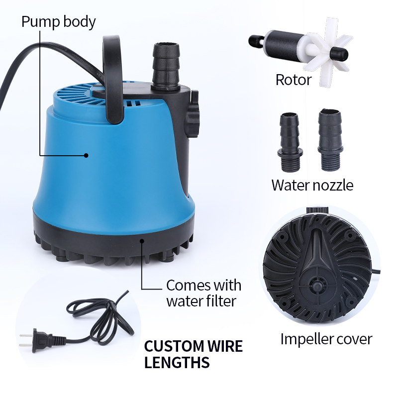 Aquarium Water Pump for Feces Suction and Water Exchange Solar Portable Pump