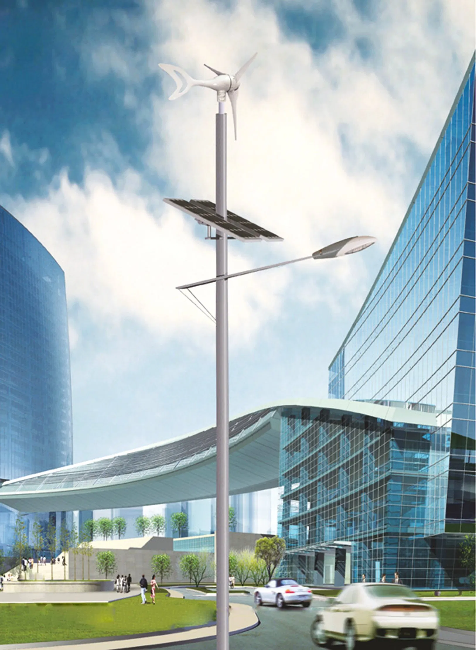 Eco-Friendly Wind Solar Hybrid Street Light with Hassle-Free Installation