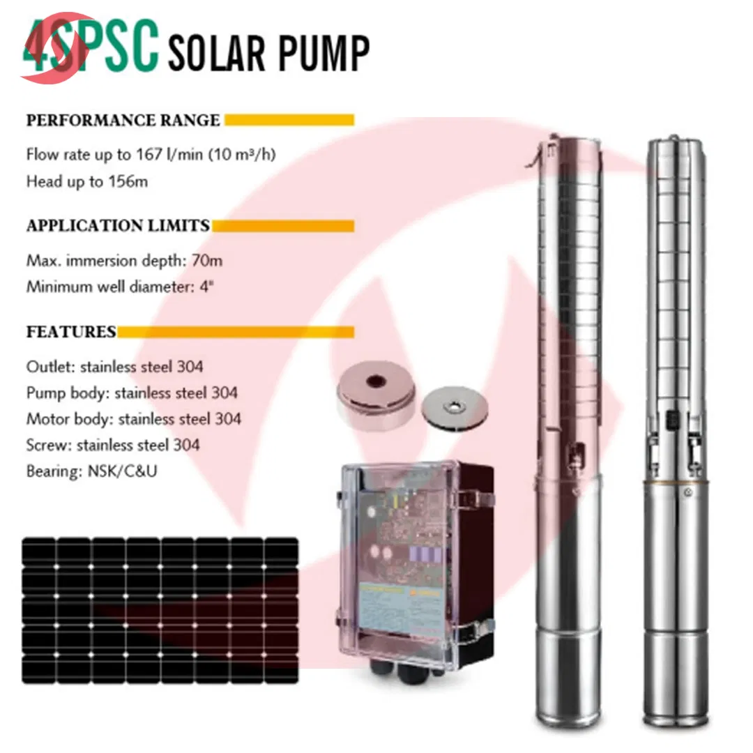 AC/DC Submersible Solar Powered Hybrid Water Pump Deep Well System for Garden Home Irrigation