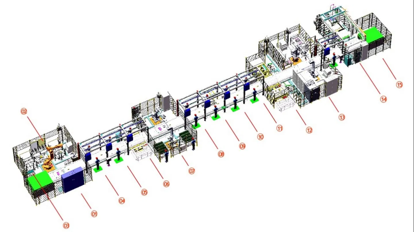 Power 32700 Cell Solar Storage Lithium Battery Pack Automatic Assembly Line