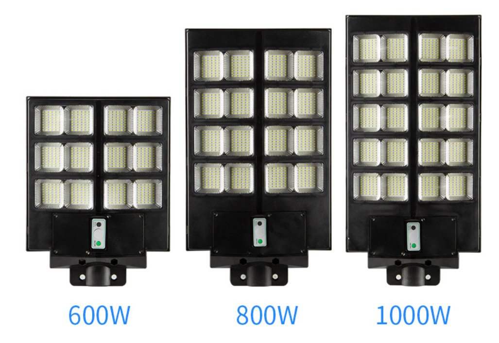Solar Powered Easy Installation 600W 1000W Solar Street Light Parking Lot Lights