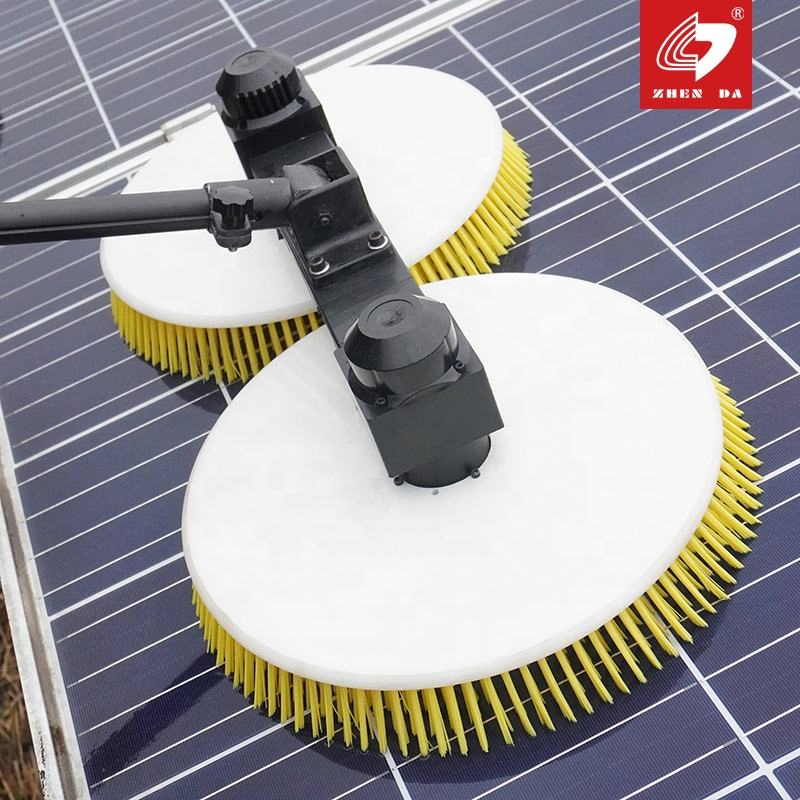 Whole Sale with Water Pump Solar Panel Cleaner Brush Cleaning Solar Panel Brush