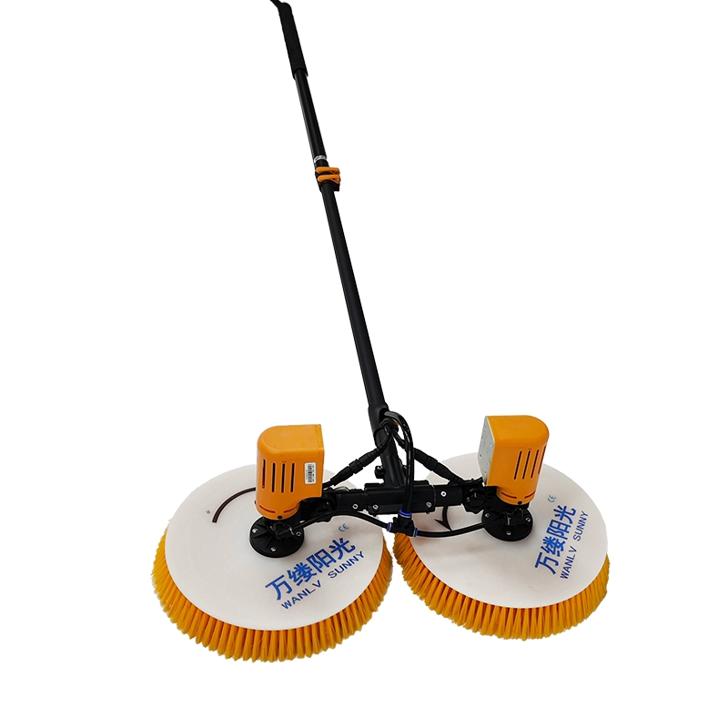 Long-Handle Soft Bristle Solar Pane Cleaning Brush with High-Pressure Pump Broom Kit