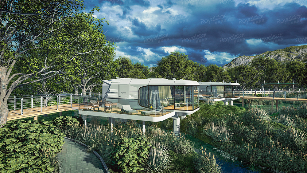 Smart Houses Capsule Cloud Series H40ultra with Voice Control Inteqration Mobile Hose Glamping Hotel