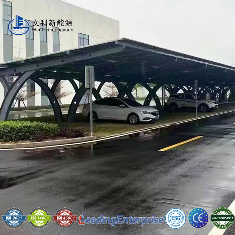 Wholesale Factory Direct High Quality Customized Design Fast Assembly Carbon Steel PV Structures Solar Panel Carport Mount System