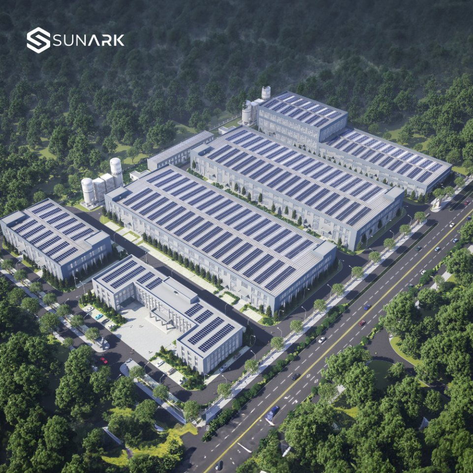 Sunark Highest Efficiency Solar Energy System 200kw 2000kw 5000kw Solar Panel System 30 Years Warranty