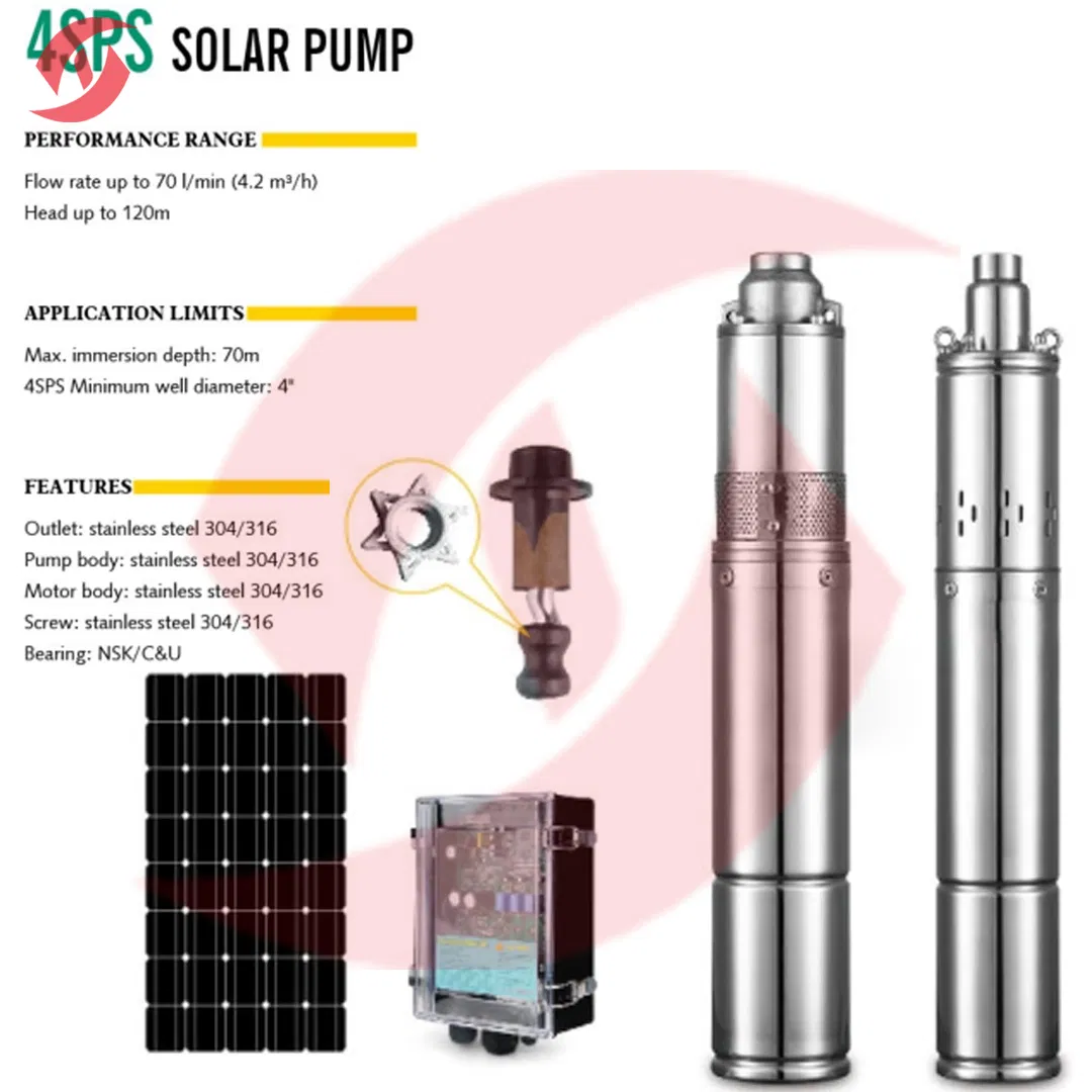 AC/DC Submersible Solar Powered Hybrid Water Pump Deep Well System for Garden Home Irrigation