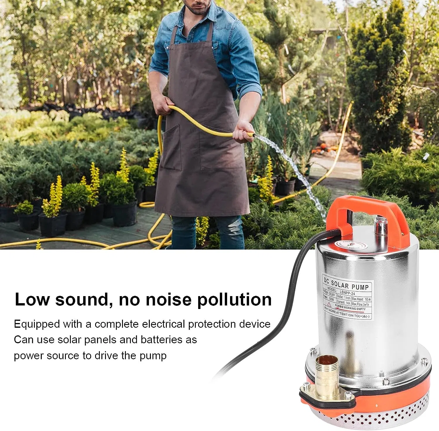 Portable DC 12 to 48V Household Garden Mini Solar Submersible Water Irrigation Pump Electric Twater Pump