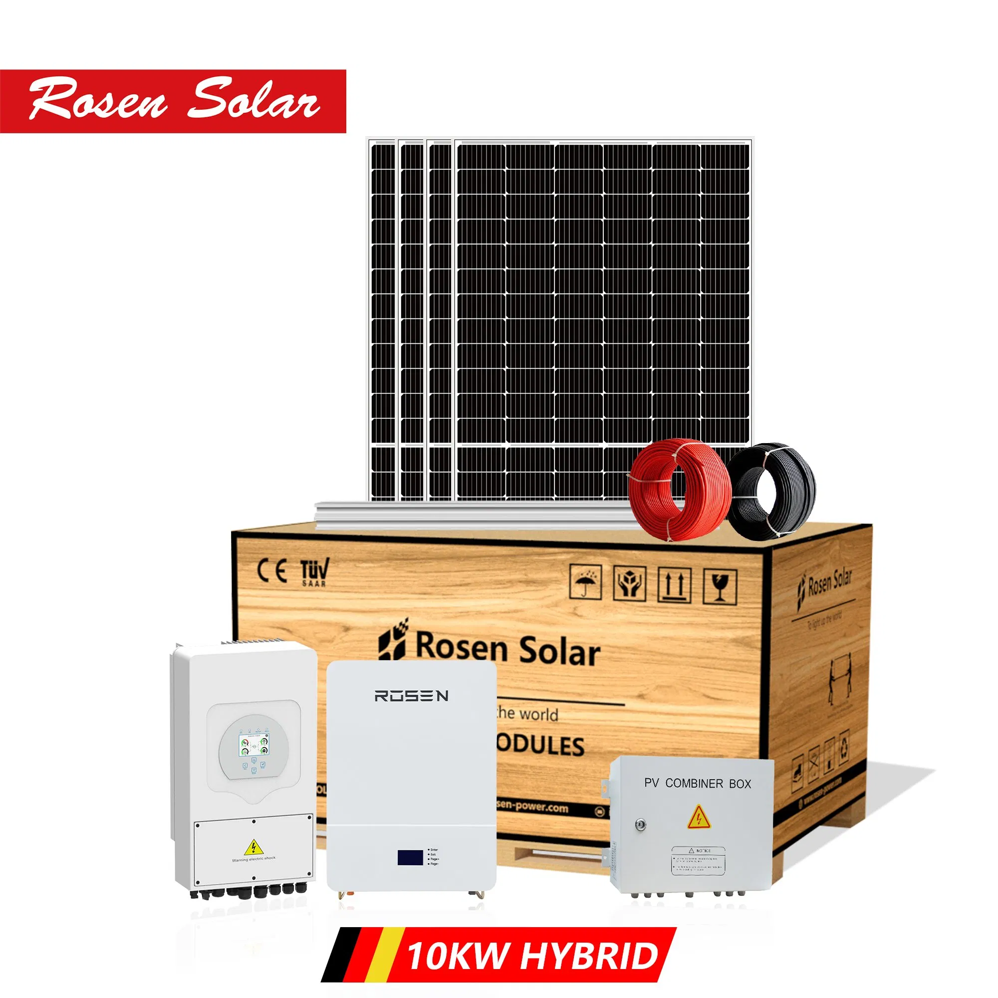 House Solar Pump System 10kw Hybrid Solar Inverter System Lithium Battery Power