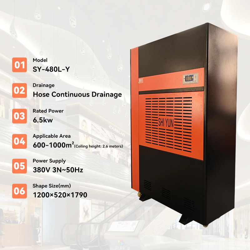 Shiyun 480L Industrial Dehumidifier for Commercial Building&Shopping Mall Dehumidification