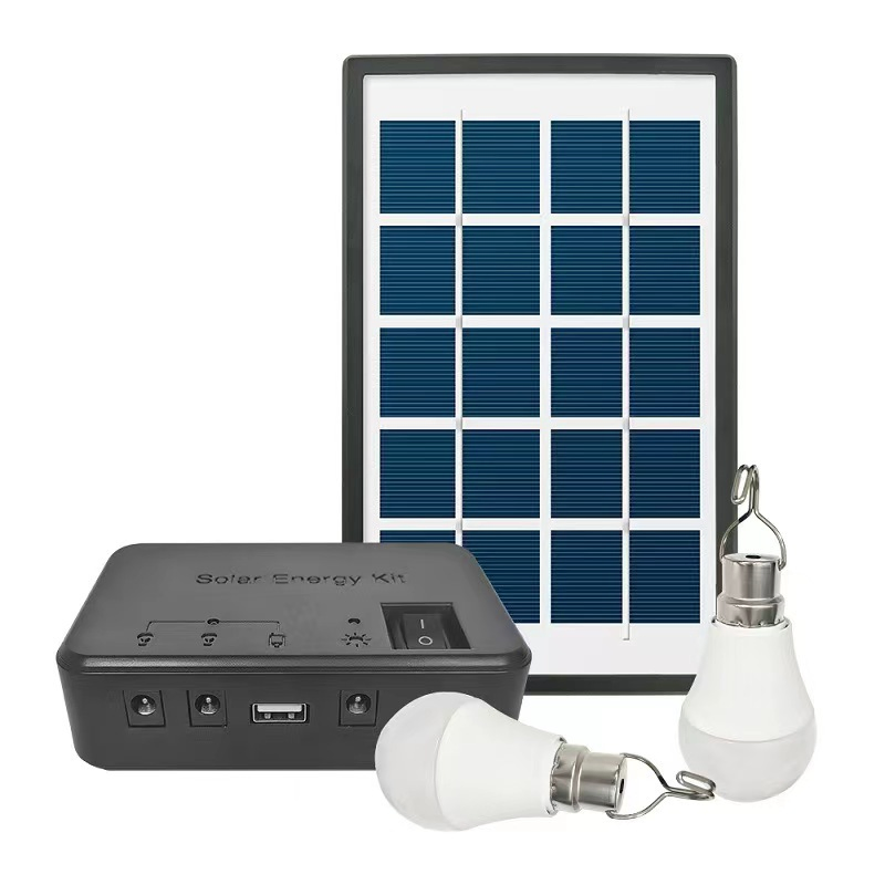 Home Use Solar Power Lighting System Whit 3 LED Bulbs