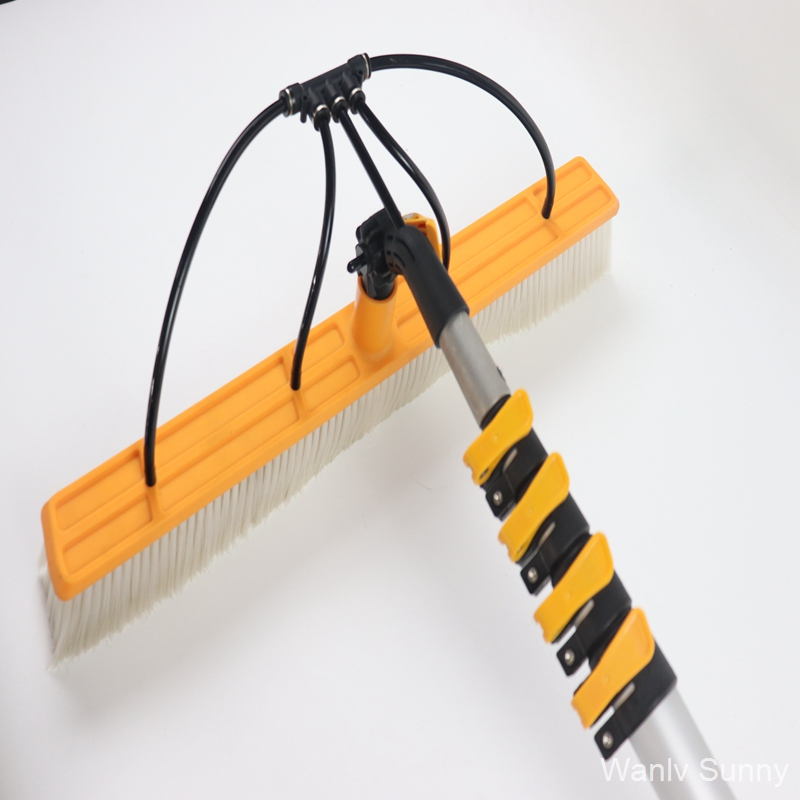 Solar Panel Cleaning Brush Kit with Water Hose and 60W Water Pump