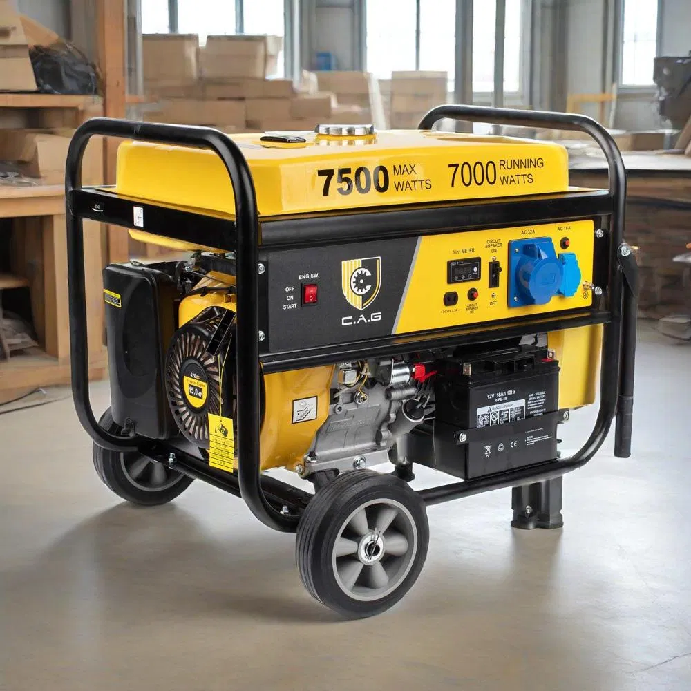 5500W 6500W 7500W 8500W Portable Petrol Engine Gasoline Generator 220V 380V with Electric Starter Commercial Use