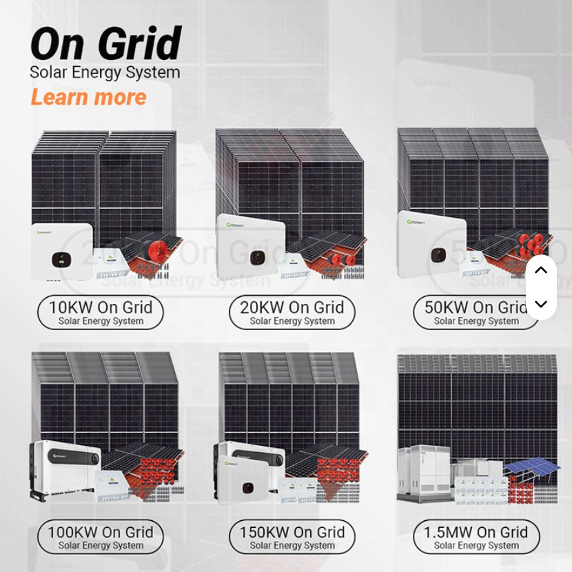Deye Hybrid Energy Monitoring System Solar 100kw 150kw 120kw 500W on-Grid off-Grid Solar Energy System 1 Megawatt Solar System