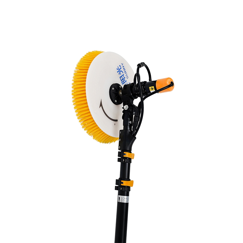 Hassle-Free Solar Panel Cleaning Brush with Long-Distance Pump