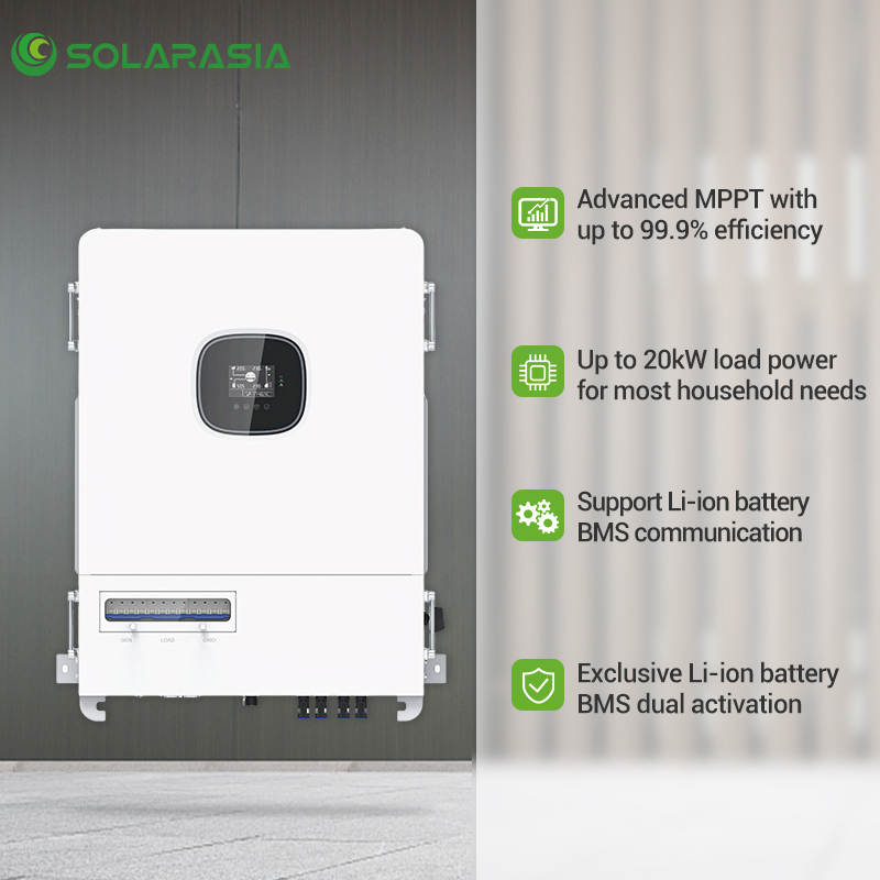 High Performance off Grid Solar Inverter 16kw 18kw 20kw Solar Pure Sine Wave Inverter 51.2V Three Phase Output for Seamless Grid &amp; Battery Integration