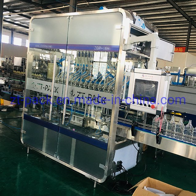 High Speed Self-Flow Gravity Ss Liquid Bottle Filling Machine