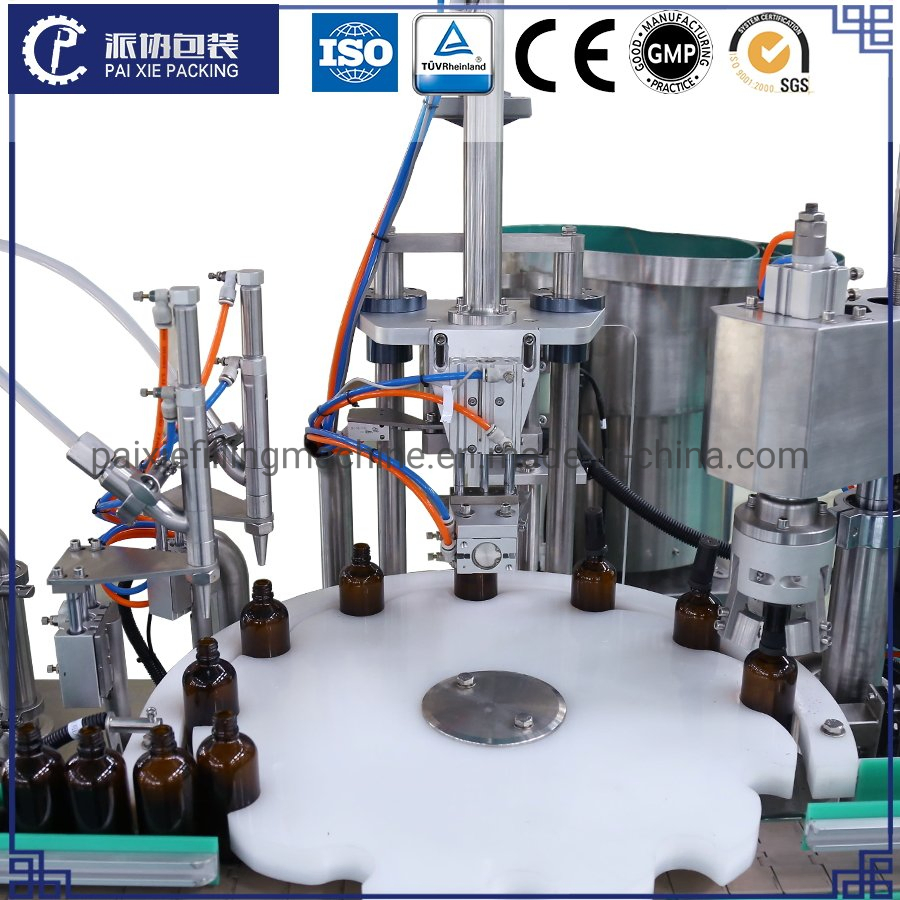 Automatic Air Freshener Liquid Food Packaging Machine Aerosol Cans Filling Sealing Crimping Machine