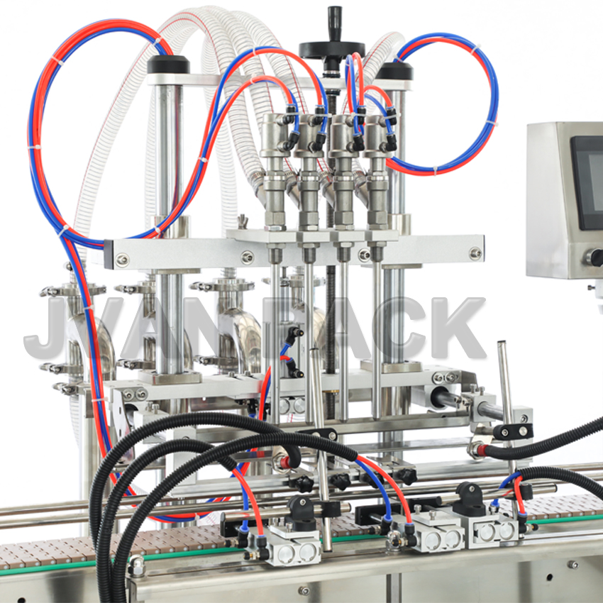 Yt4t Automatic Quantitative 4 Head Hand Sanitizer Gel Essential Oil Cosmetics Juice Wine Bottles Jars Cans Liquid Filling Machine